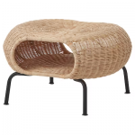 Repose-pieds av rangement, rotin/anthracite