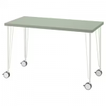 Bureau, vert clair/blanc, 120x60 cm