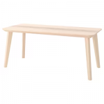 LISABO Table basse, plaqué frêne, 118x50 cm