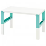 Bureau, blanc/turquoise, 96x58 cm