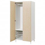 Armoire 2 portes, blanc/Kalbåden effet pin, 80x57x191 cm