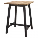 Table de bar, acacia/noir, 74x74x102 cm