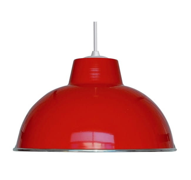 Suspension, e27 style industriel Mars métal rouge 1 x 60 W BOUDET